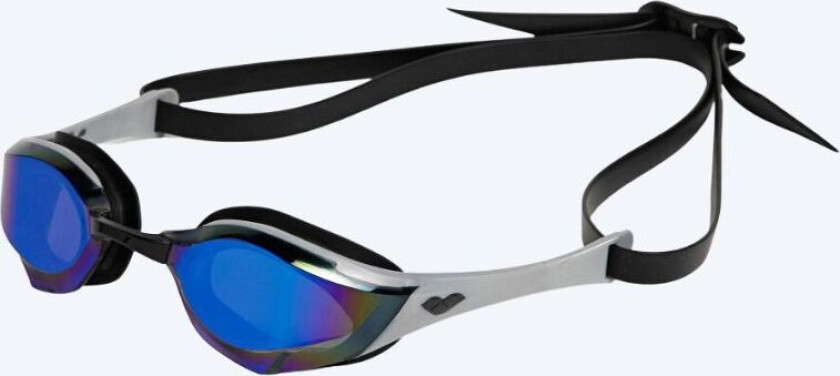 Elite svømmebriller - Cobra Edge SWIPE Mirror - Sølv/svart (Blå mirror)