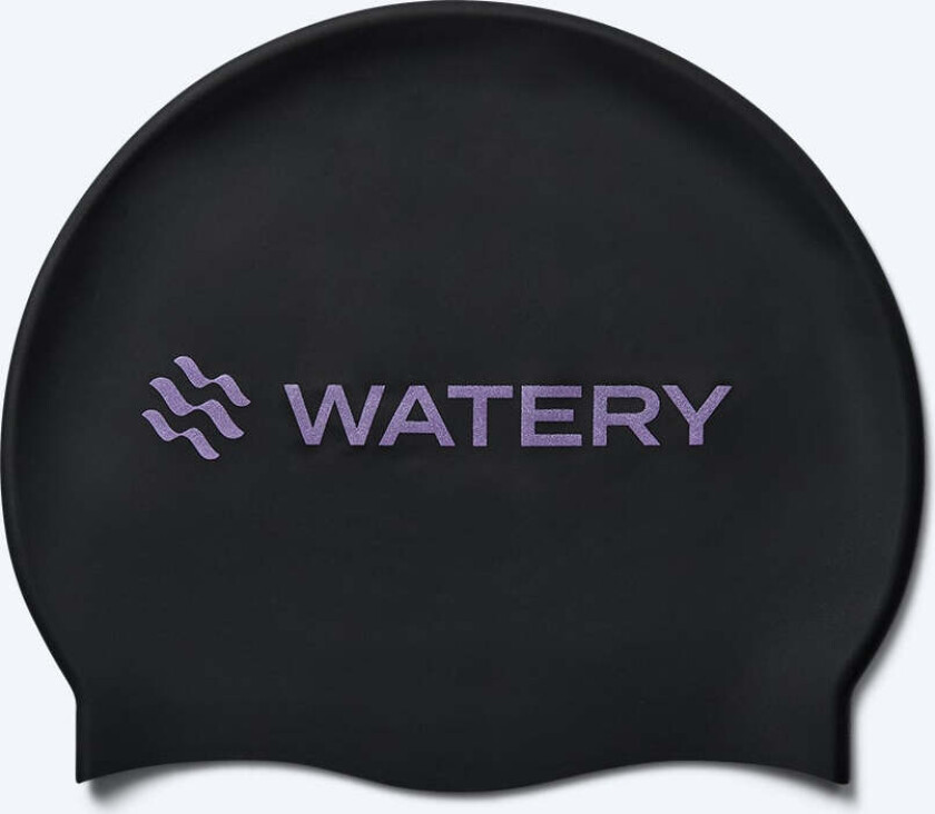 badehette - Signature Metallic - Svart/lilla