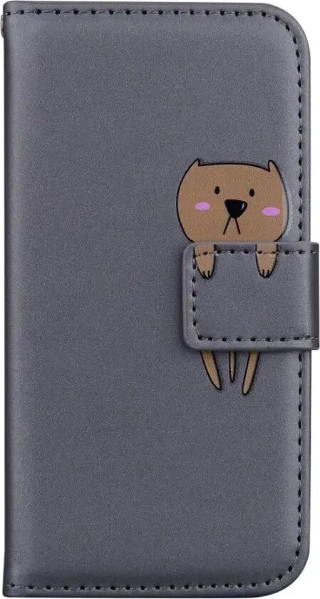 Samsung Galaxy S23 Flip Deksel med Stropp / Ståfunksjon / Kortholder - Grå (Hunn)