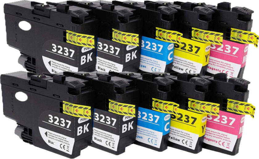 Brother LC3237 blekkpatron combo pack 20 stk - kompatibel - BK/C/M/Y 712 ml