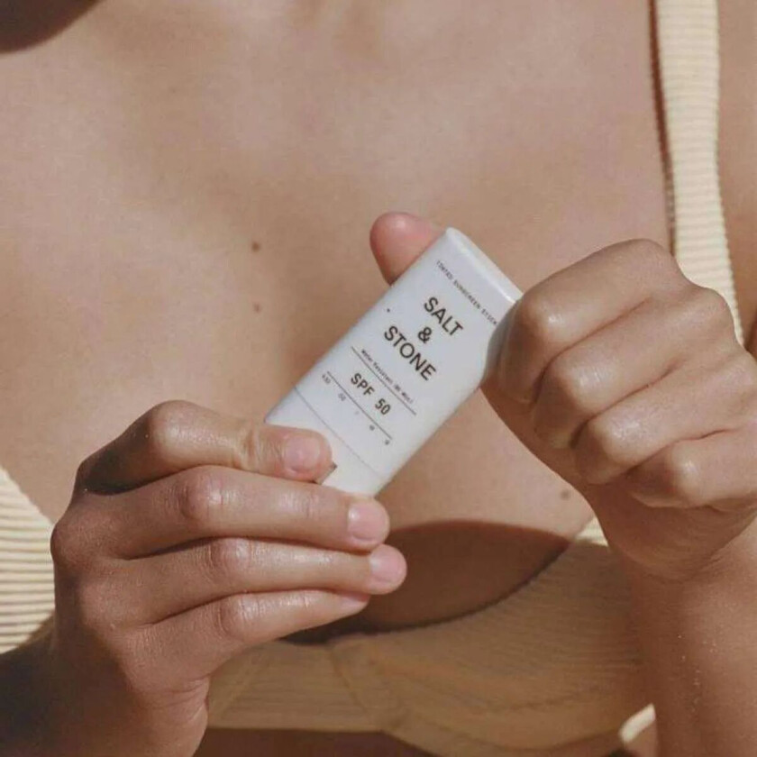 Solstift Spf50 M/ Farge - Solkrem Ansikt Salt & Stone