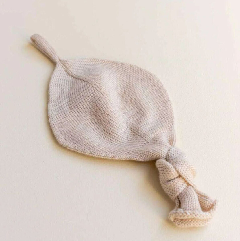 Smokkesnor Med Koseklut - 100% Merinoull Hvid - Oatmeal