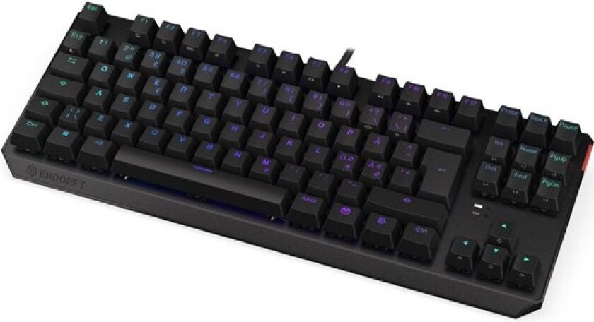 Thock TKL - Kailh Box Red - Gamingtastatur - Uten numpad - Nordisk - Svart