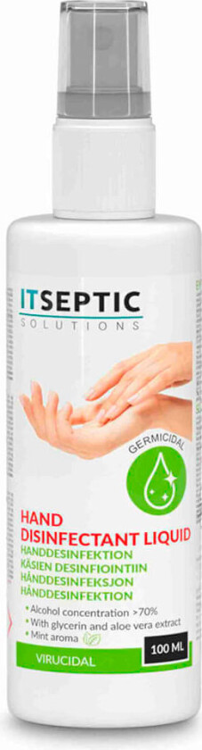 Itseptisk hånddesinfeksjonsspray 100ml (alkohol)