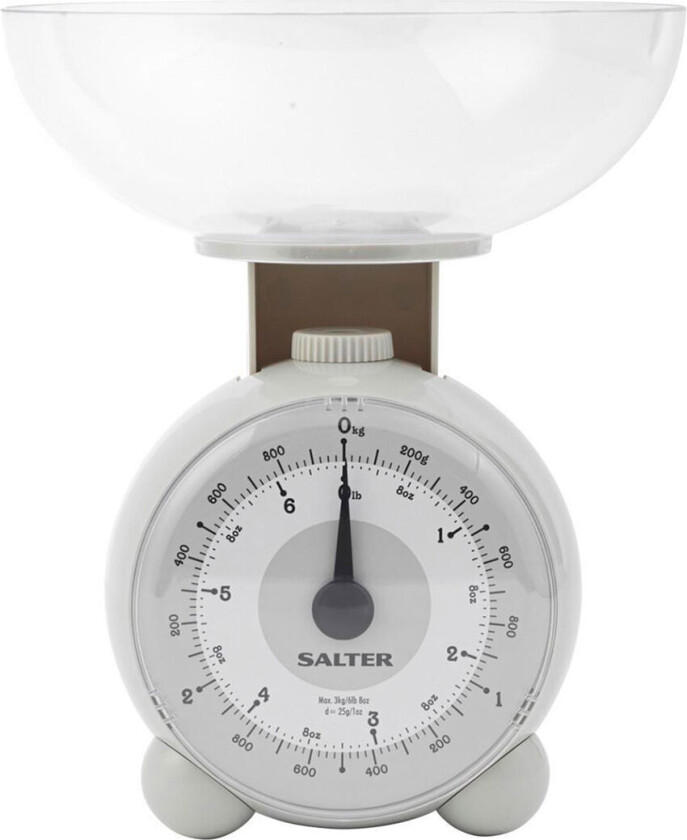 Salter 139 LGFEU16 Orb Analog Kjøkkenvekt m/skål (3kg) Grå