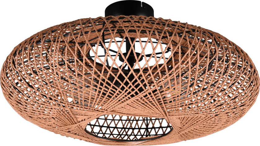 Trio Hedda Taklampe - 52cm (40W) Metall/Sisal
