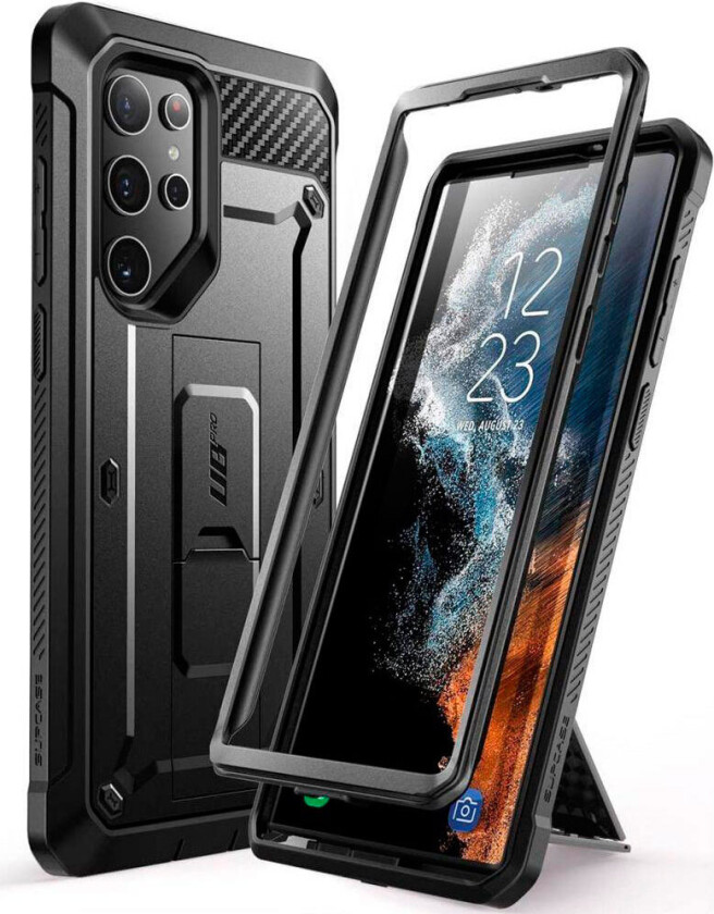 Unicorn Beetle Pro Samsung Galaxy S22 Ultra-deksel (foran/bak) svart
