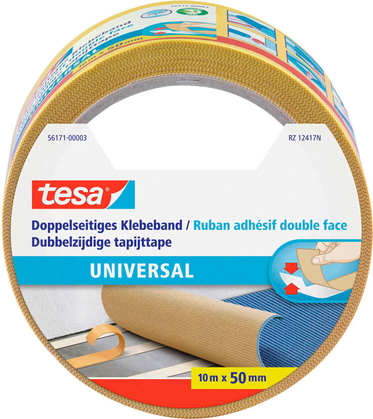 Dobbeltsidig tape 50mm - 10 meter (universal)