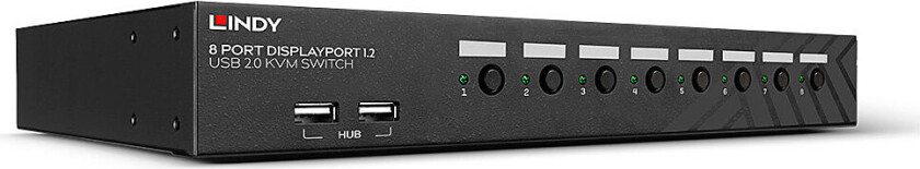 Lindy 39540 KVM Switch t/Rack - Audio/Video/USB (8-porter)