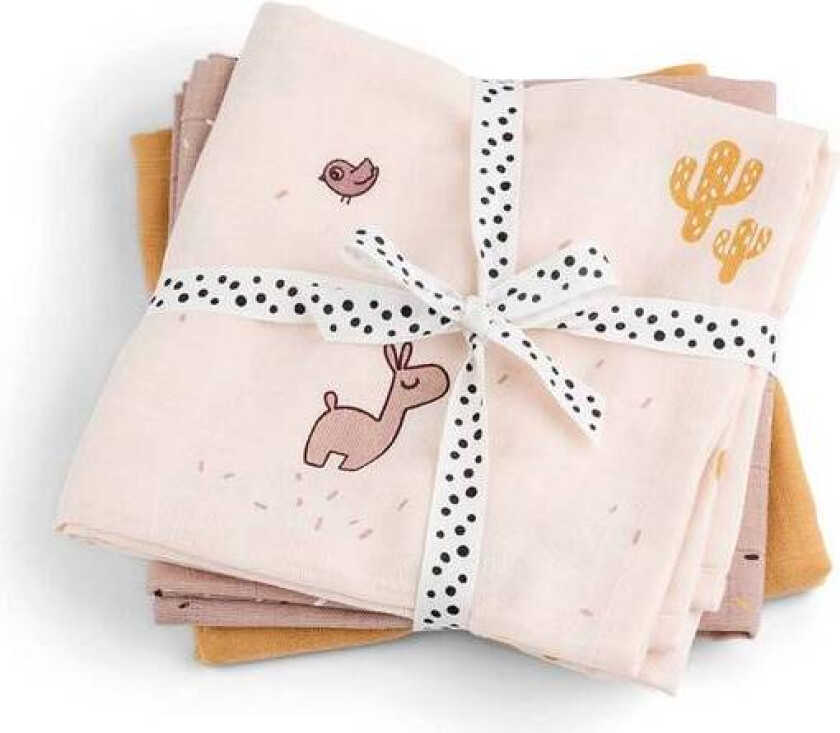 Bilde av Done By Deer Gots Musselinteppe 3-Pack Lalee, Powder