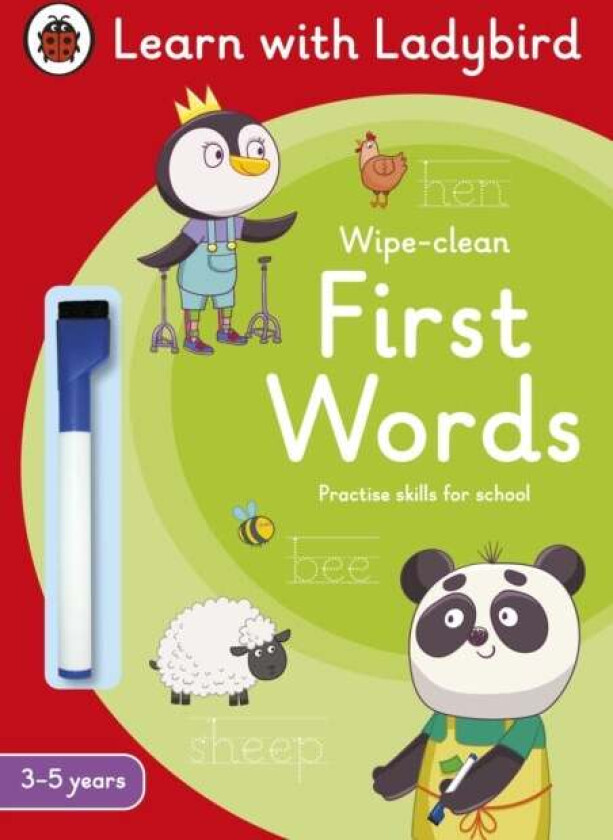 First Words: A Learn with Ladybird Wipe-Clean Activity Book 3-5 years av Ladybird