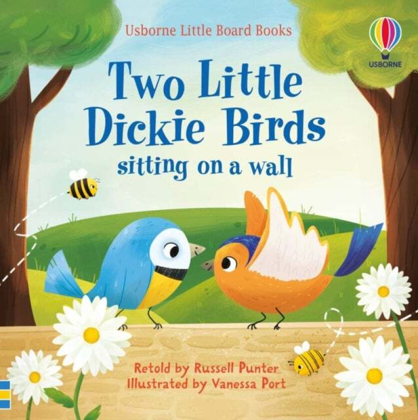 Two little dickie birds sitting on a wall av Russell Punter