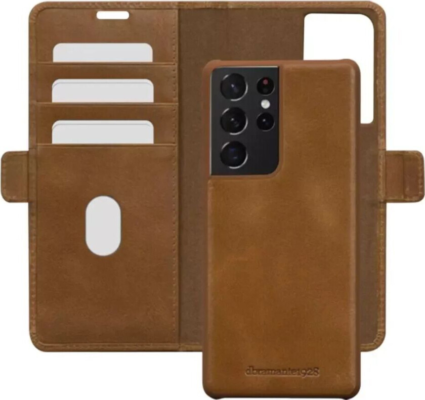 Samsung Galaxy S21 Ultra dbramante1928 Lynge Ekte Skinn Magnet Deksel - Tan