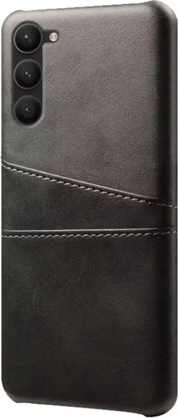 Samsung Galaxy S23 Stoff / Skinndeksel m. Dobbel Kortholder - Svart