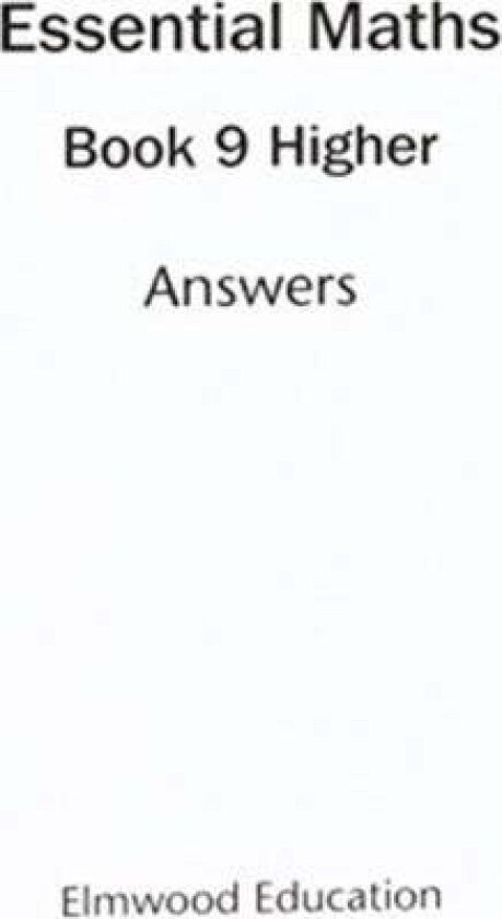 Essential Maths 9 Higher Answers av David Rayner