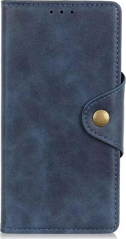 iPhone 14 Plus PU-Skinn Flip Deksel med Lommebok - Blå