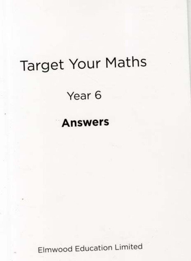 Target Your Maths Year 6 Answer Book av Stephen Pearce