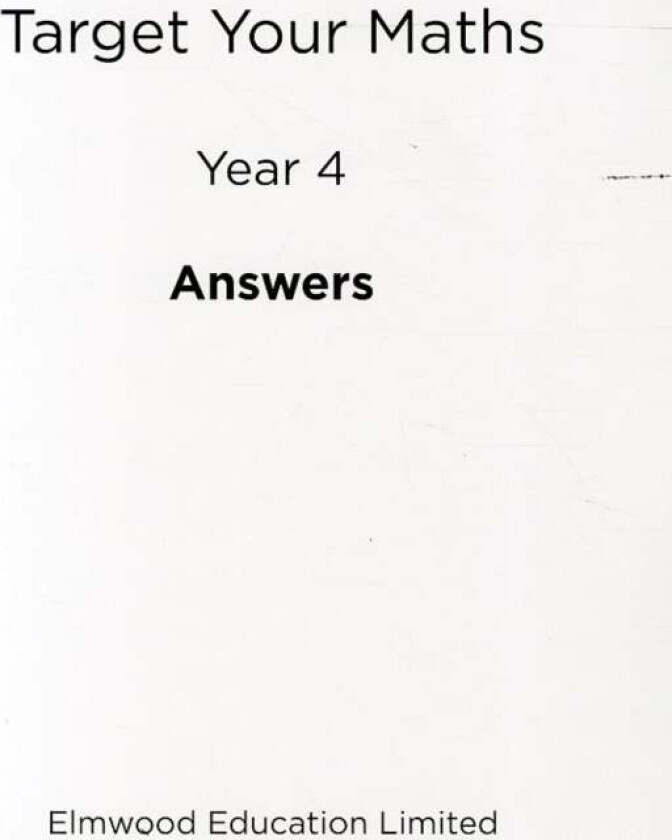 Target Your Maths Year 4 Answer Book av Stephen Pearce