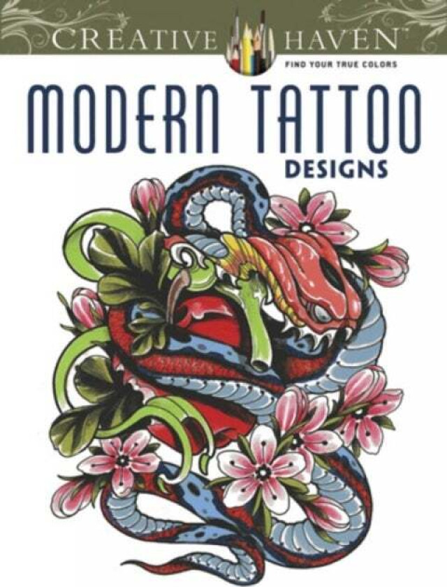 Creative Haven Modern Tattoo Designs Coloring Book av Erik Siuda, Creative Haven