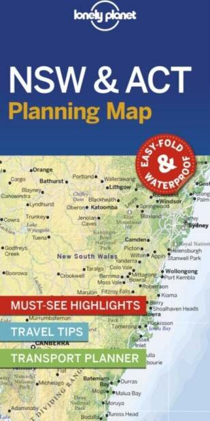 Lonely Planet New South Wales & ACT Planning Map av Lonely Planet