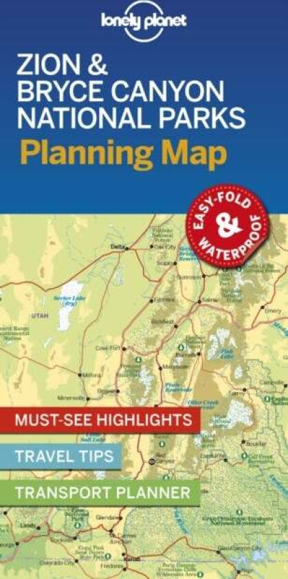 Lonely Planet Zion & Bryce Canyon National Parks Planning Map av Lonely Planet
