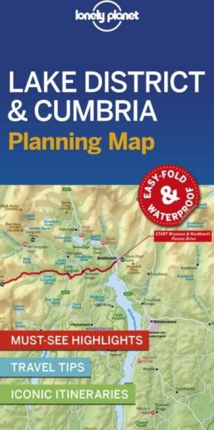 Lonely Planet Lake District & Cumbria Planning Map av Lonely Planet