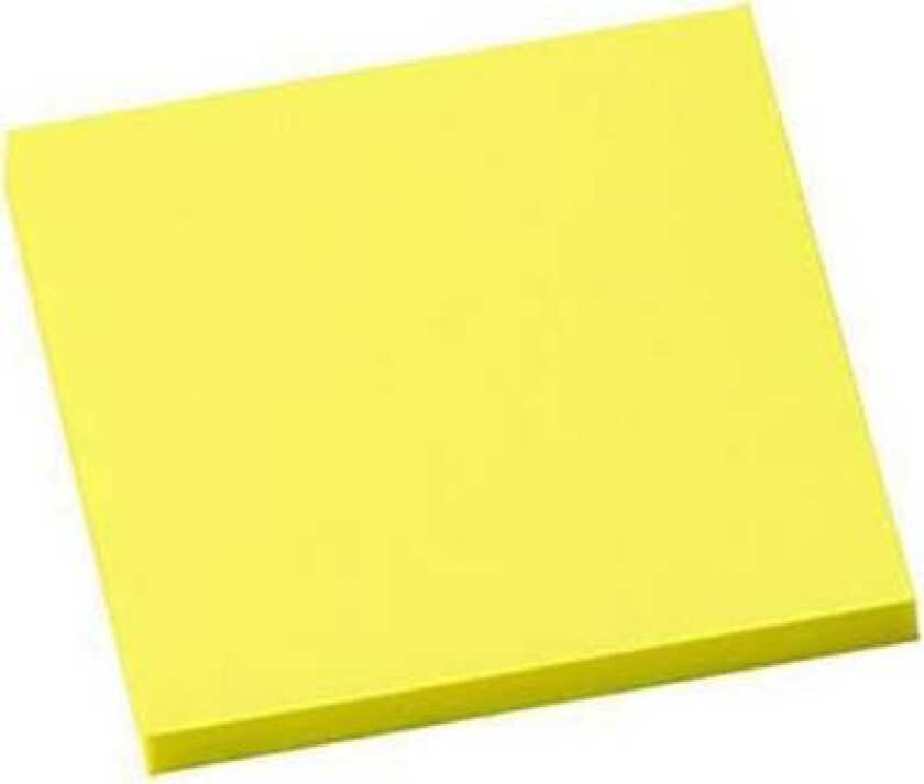 Notatblokk Info 75x75 neon gul
