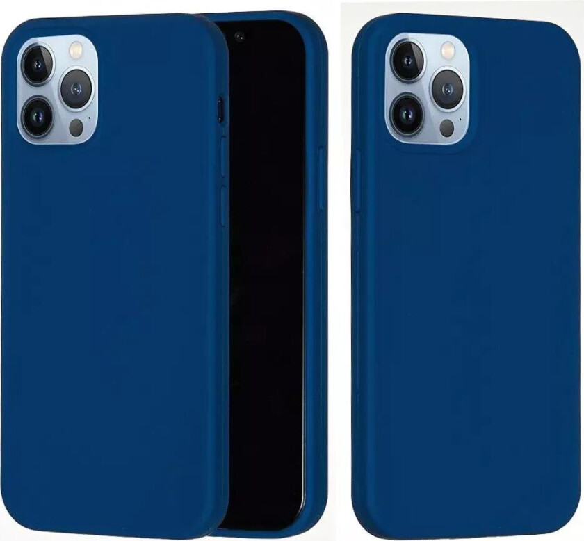 iPhone 15 Pro Silikon Deksel - Marineblå