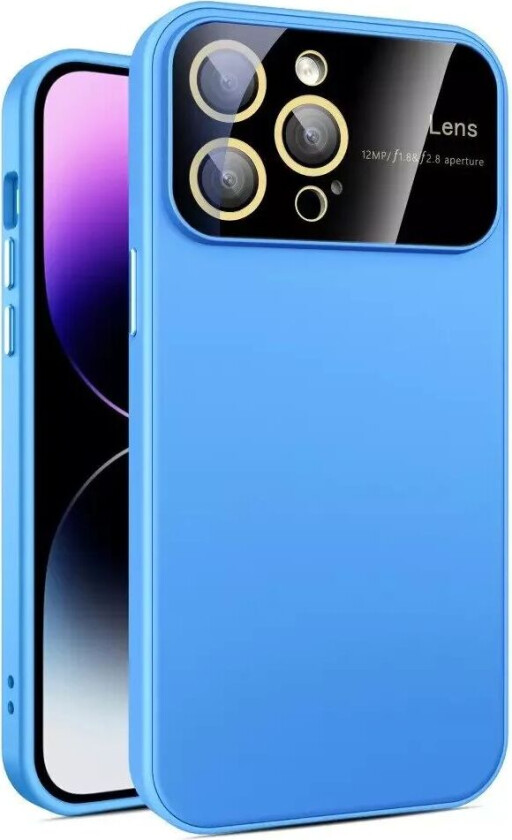 iPhone 15 Pro Hybrid Plastdeksel m. Innebygd Kamerabeskytter - Lyseblå