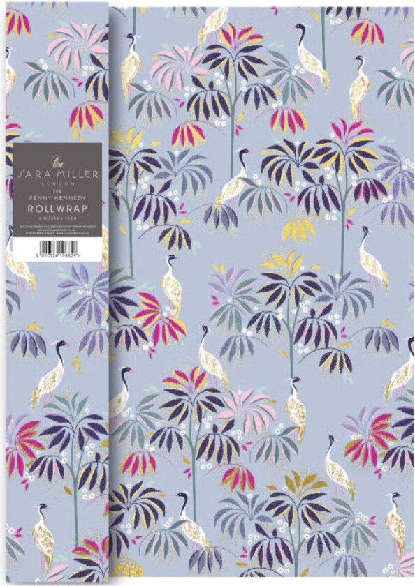 Gavepapir 3m Crane Garden Sky Blue