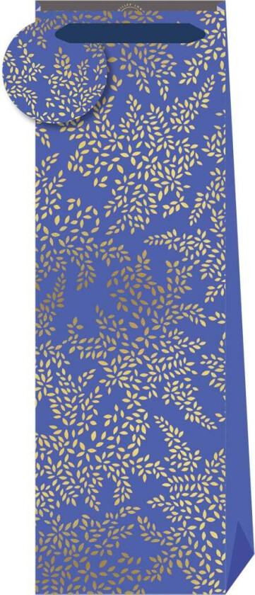 Gavepose Gold Leaves Indigo Flaske