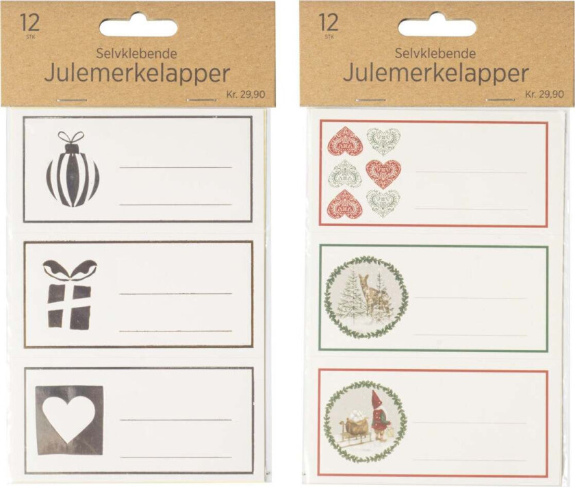 Bilde av Merkelapper selvklebende jul 12 stk