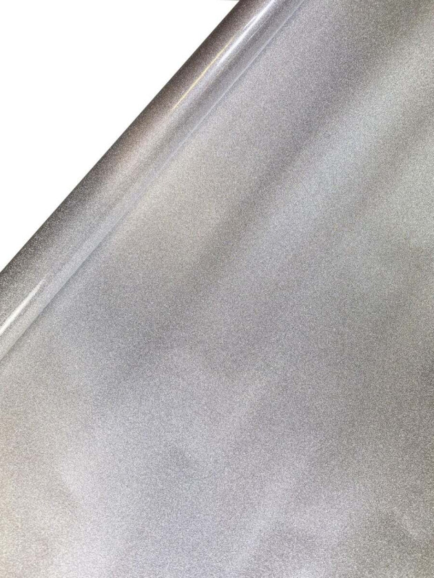 Gavepapir 2m glitter sølv