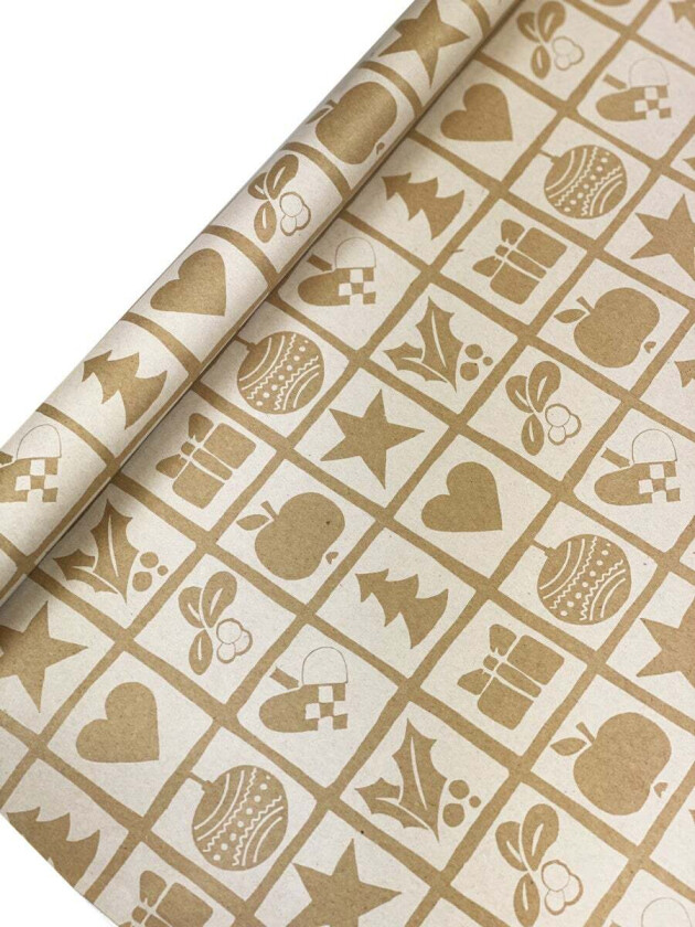 Gavepapir 5m Christmas Square kvist