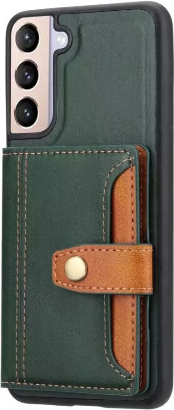 Samsung Galaxy S22 Hybrid Bakdeksel Med Kortholder - Grønn