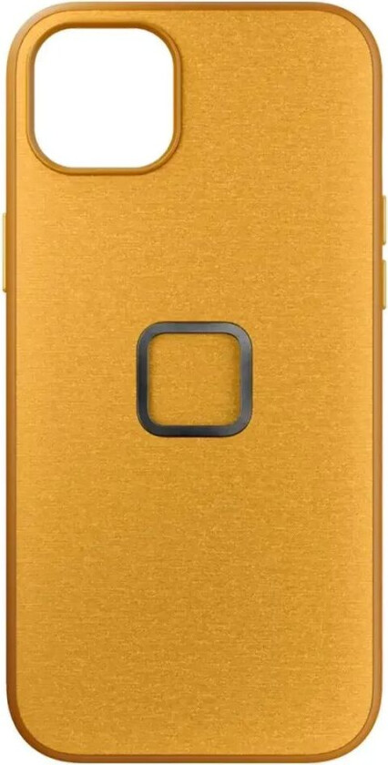 iPhone 15 Plus Stoffdeksel med SlimLink Brakett - MagSafe Kompatibel - Sun