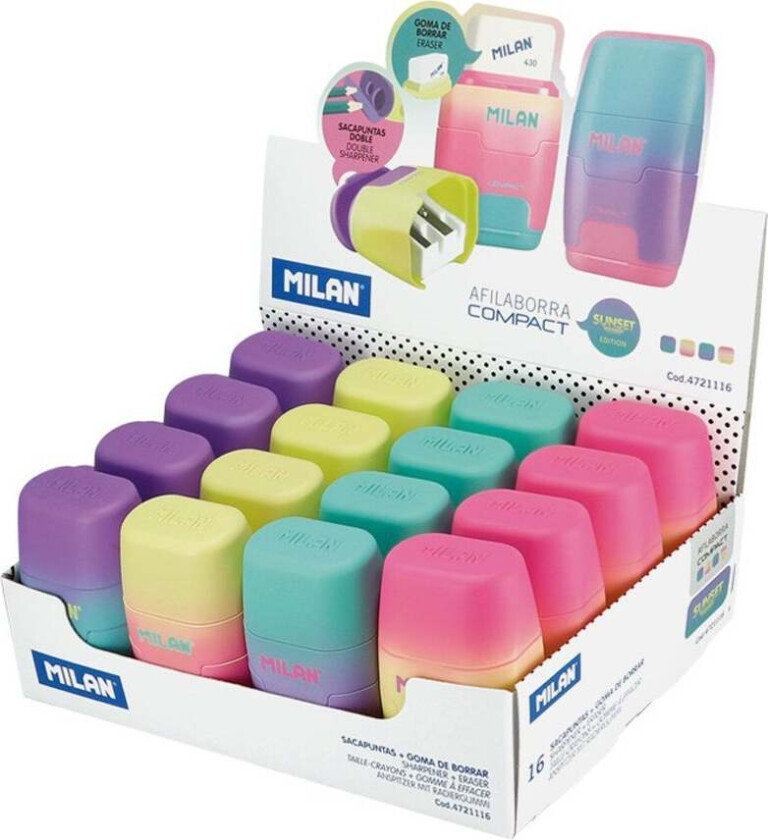 Bilde av Blyantspisser m/viskelær Compact Touch Sunset