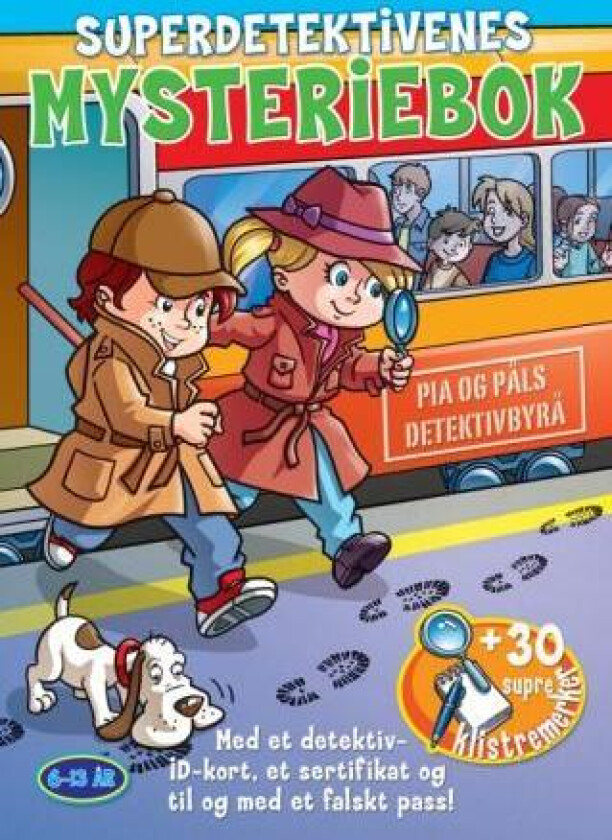 Superdetektivenes mysteriebok. Togskurker. Med klistremerker, detektiv-id-kort, sertifikat og falskt