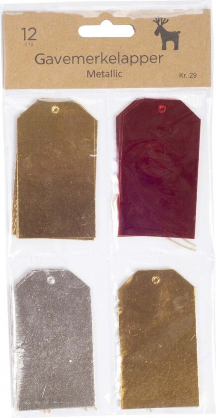 Merkelapper Metallic 12 Stk I Pose