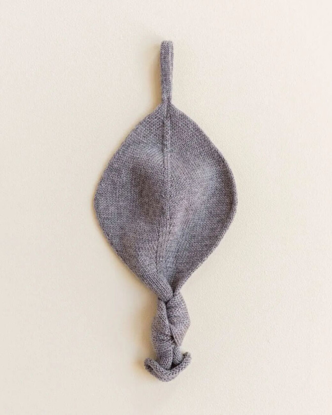 Smokkesnor Med Koseklut - 100% Merinoull Hvid Titi - Grå