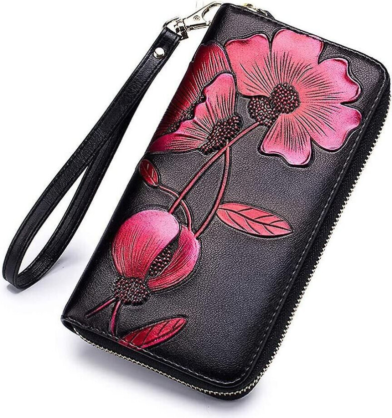 RFID-blokkerende reiselommebok (rød)