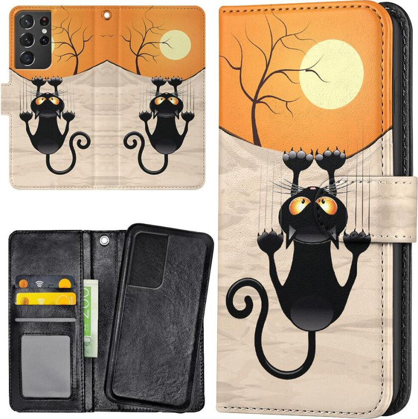 Samsung Galaxy S21 Ultra - Lommebok Deksel Klorekatt