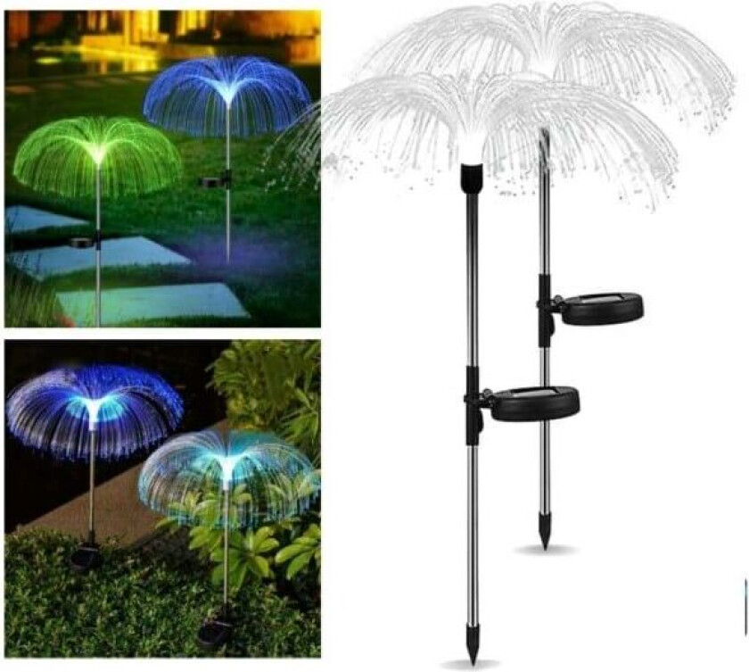 2-Pack Avatar Solar Lamp RGB Manet Manet Hagebelysning med bakkespyd