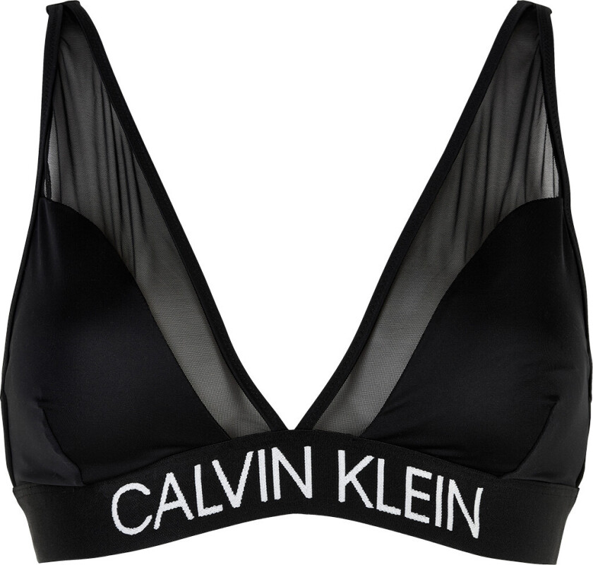 Calvin Klein High Triangle Bikini Top, Farge: Svart, Størrelse: XS, Kvinner