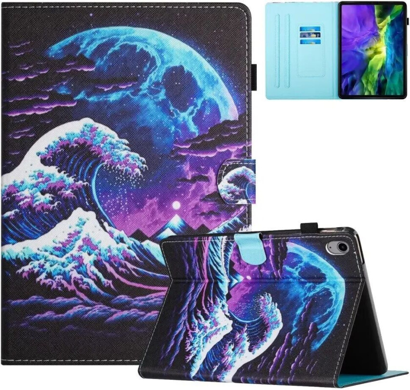 iPad 10.9" (2022) Kunstskinn Deksel m. Stativfunksjoner & Kortholder - Bøgler