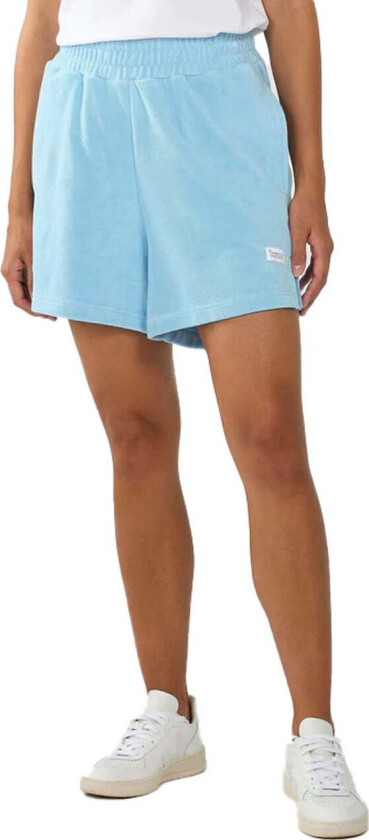 Women's Terry Elastic Waist Shorts S, Airy Blue