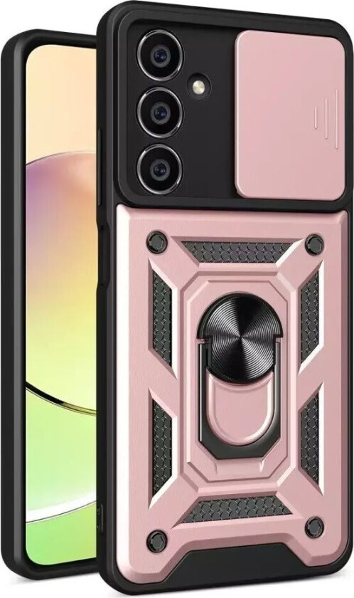 Samsung Galaxy S23 FE Håndverker Deksel med Magnetisk Kickstand Og Cam Slider - Rose Gold