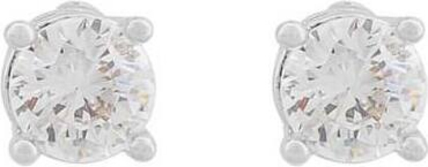 Snö Of Sweden Essence Stone Earring Silver/Clear 4mm