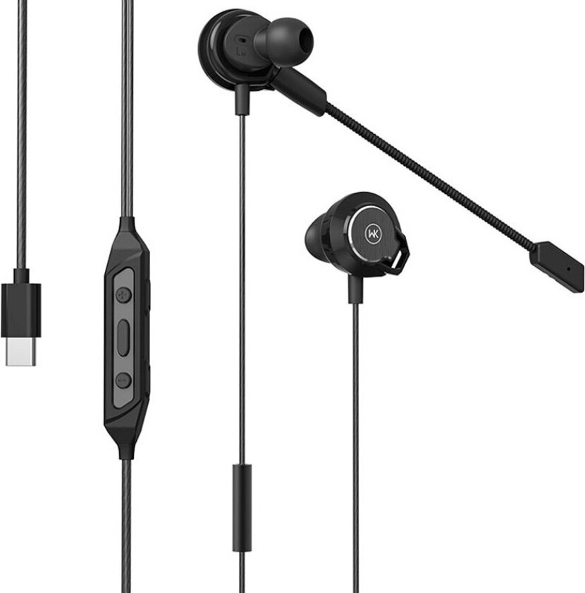 WK Design In-ear Gaming-hodetelefoner 1m (USB-C)