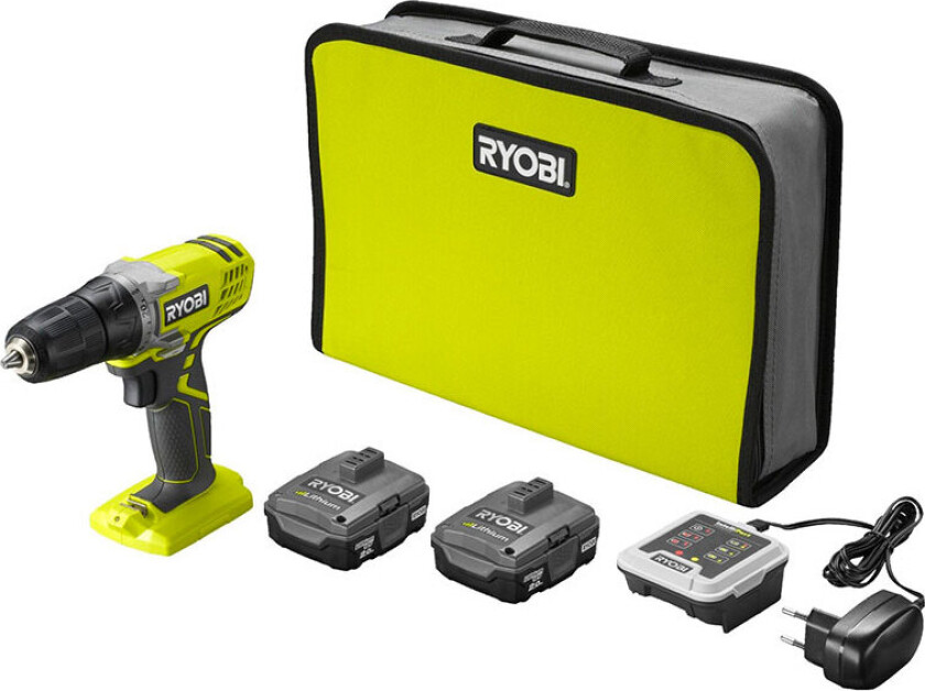 Ryobi R12SD-220S ONE+ batteribor/skrutrekker m/batteri (18V)